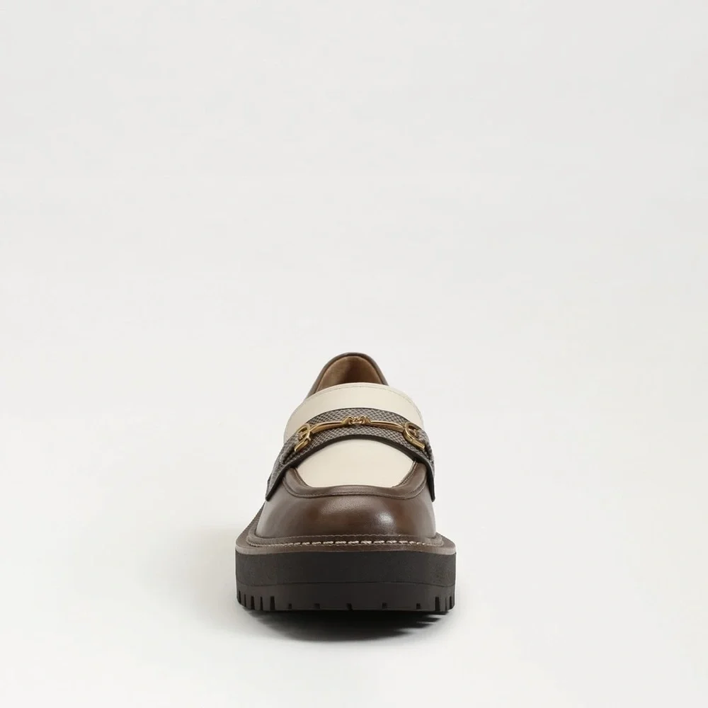 New🌟Sam Edelman -LAURS LUG SOLE LOAFER -Olive Taupe Modern Ivory Cedar